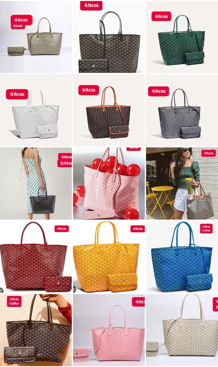 𝐆 Coated Canvas Tote bag - Saadstore