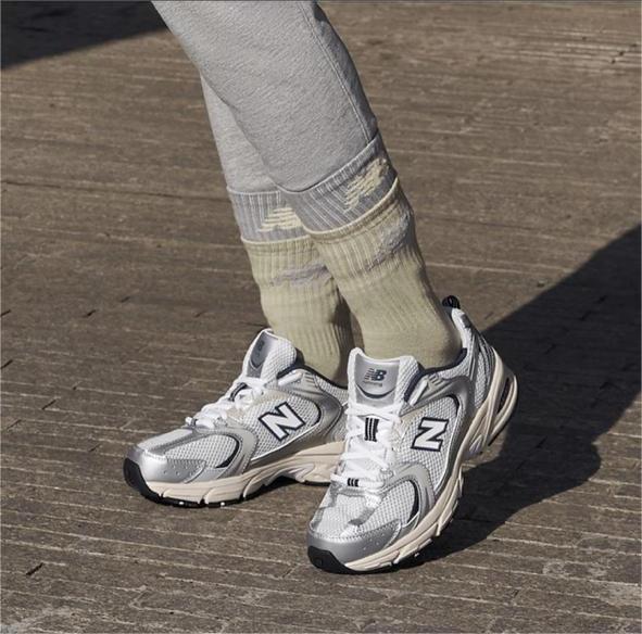 New Balance Ivory Mesh Low - top Running Sneakers - Saadstore