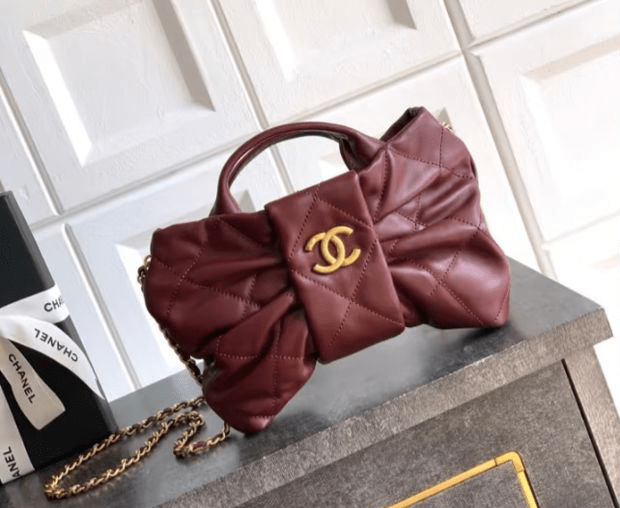 CH Medium Leather Bow Bag - Saadstore