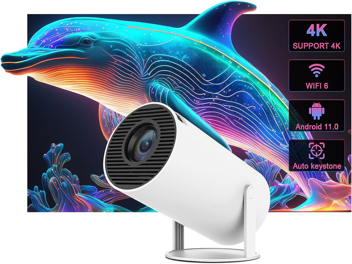 Portable Projector: Your Perfect Home, Office, and Outdoor Entertainment Companion! 6M Warranty - Saadstore