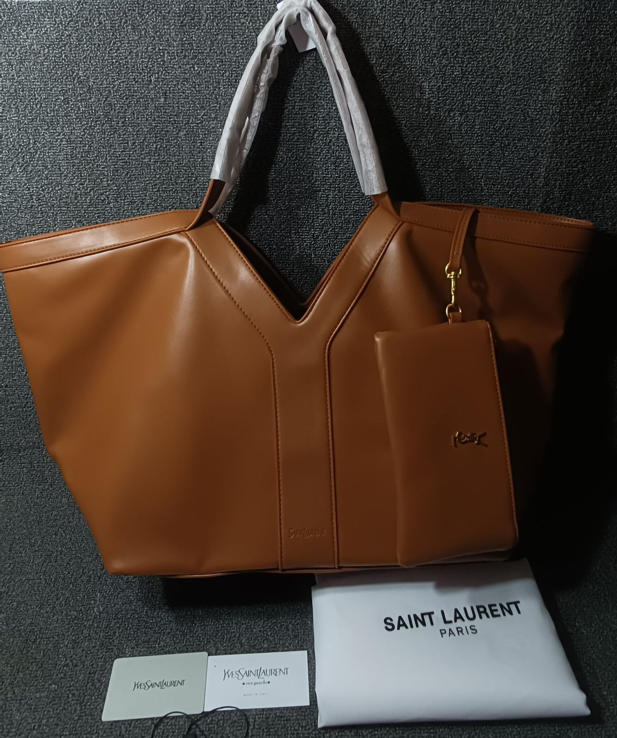 Y Tote Bag In Calf Leather By YSL - Saadstore
