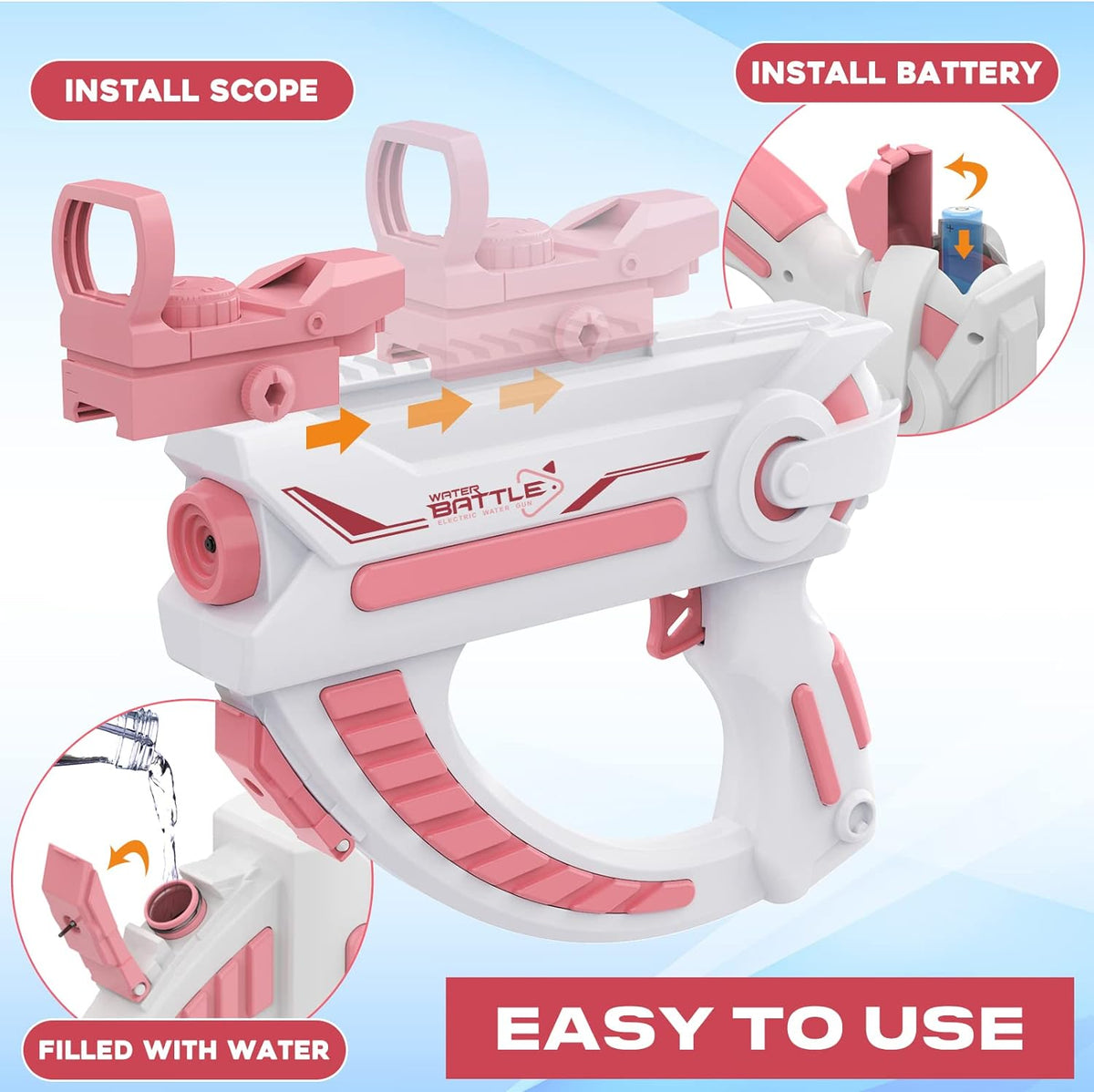 Water Gun Electric Squirt Water Blaster Guns - Saadstore