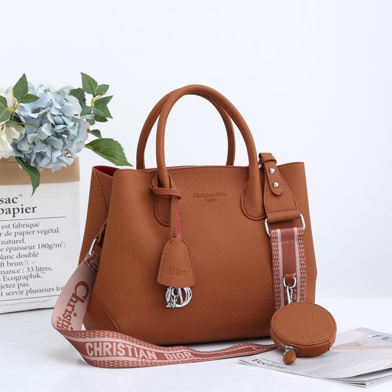 C.D Open Bar Leather Tote Bag - Saadstore