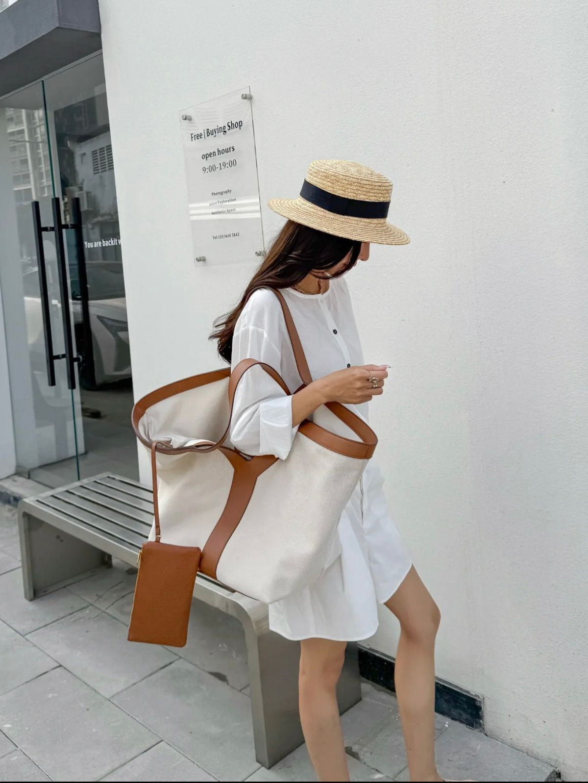 Y Tote Bag In Calf Leather By YSL - Saadstore