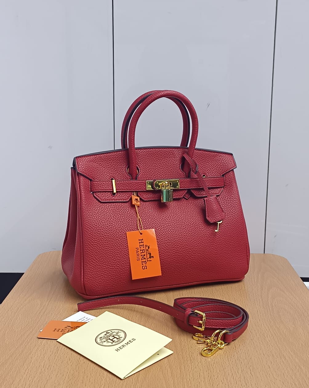 𝐇 Clemence Leather Bag (30*24*15cm) - Saadstore