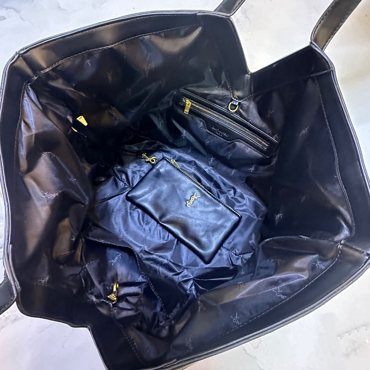 Y Tote Bag In Calf Leather By YSL - Saadstore