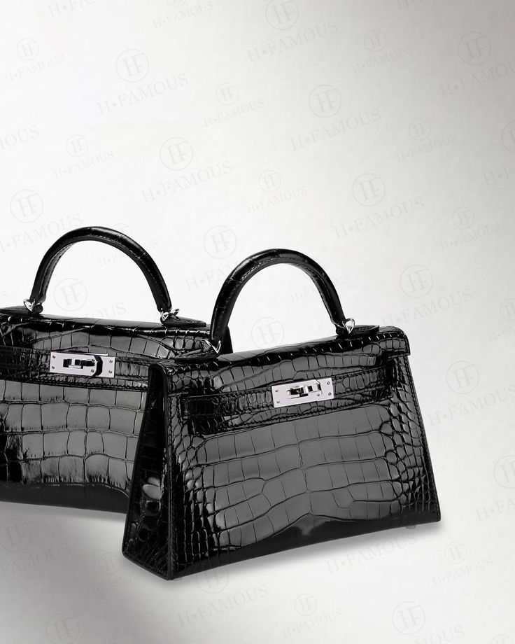 H Mini Crocodile & Alligator Bag 22cm - Saadstore