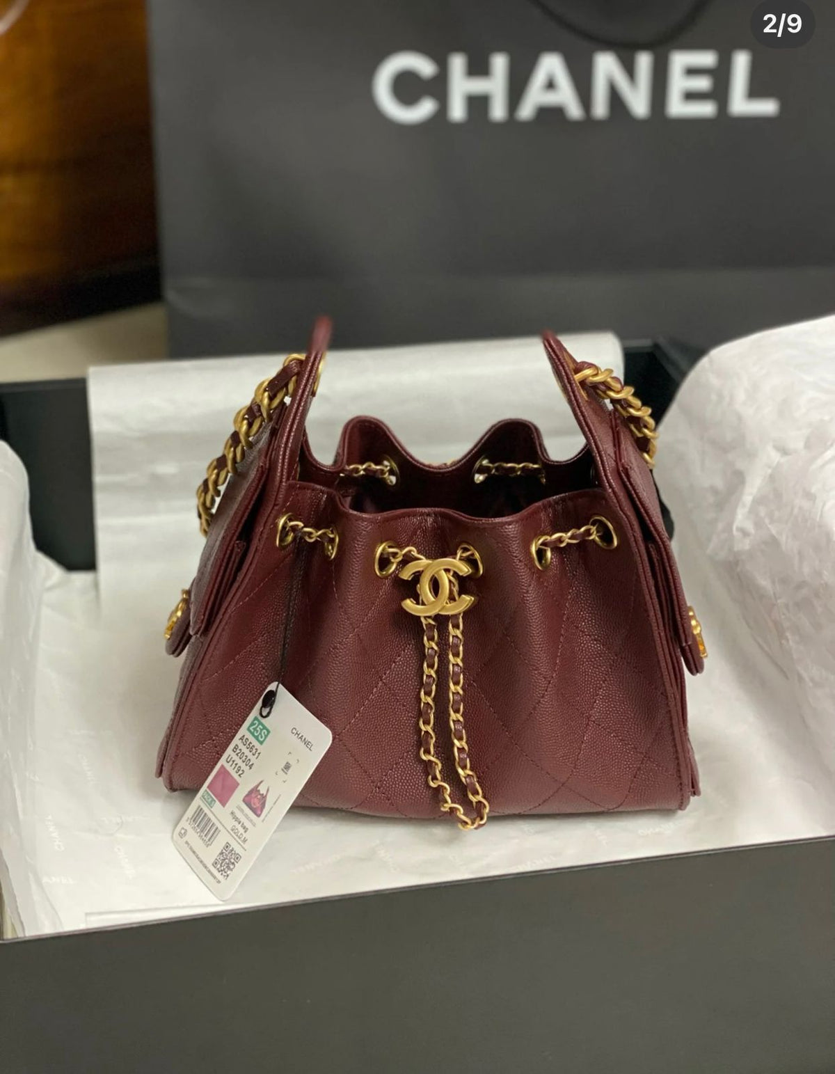 CH 25 Mini Leather Handbag 25cm - Saadstore