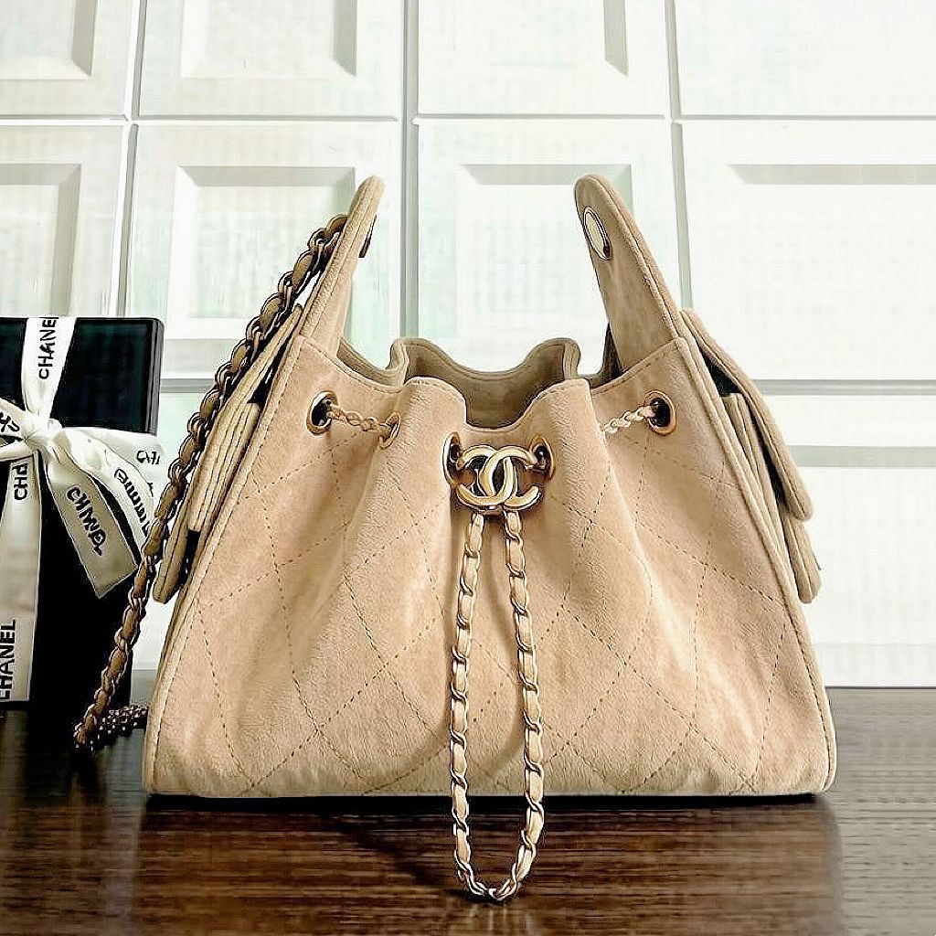 CH 25 Hobo Bag In Suede Leather - Saadstore