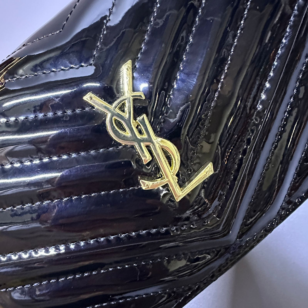 Patent Leather CASSANDRE Envelope Chain Wallet By YSL - Saadstore