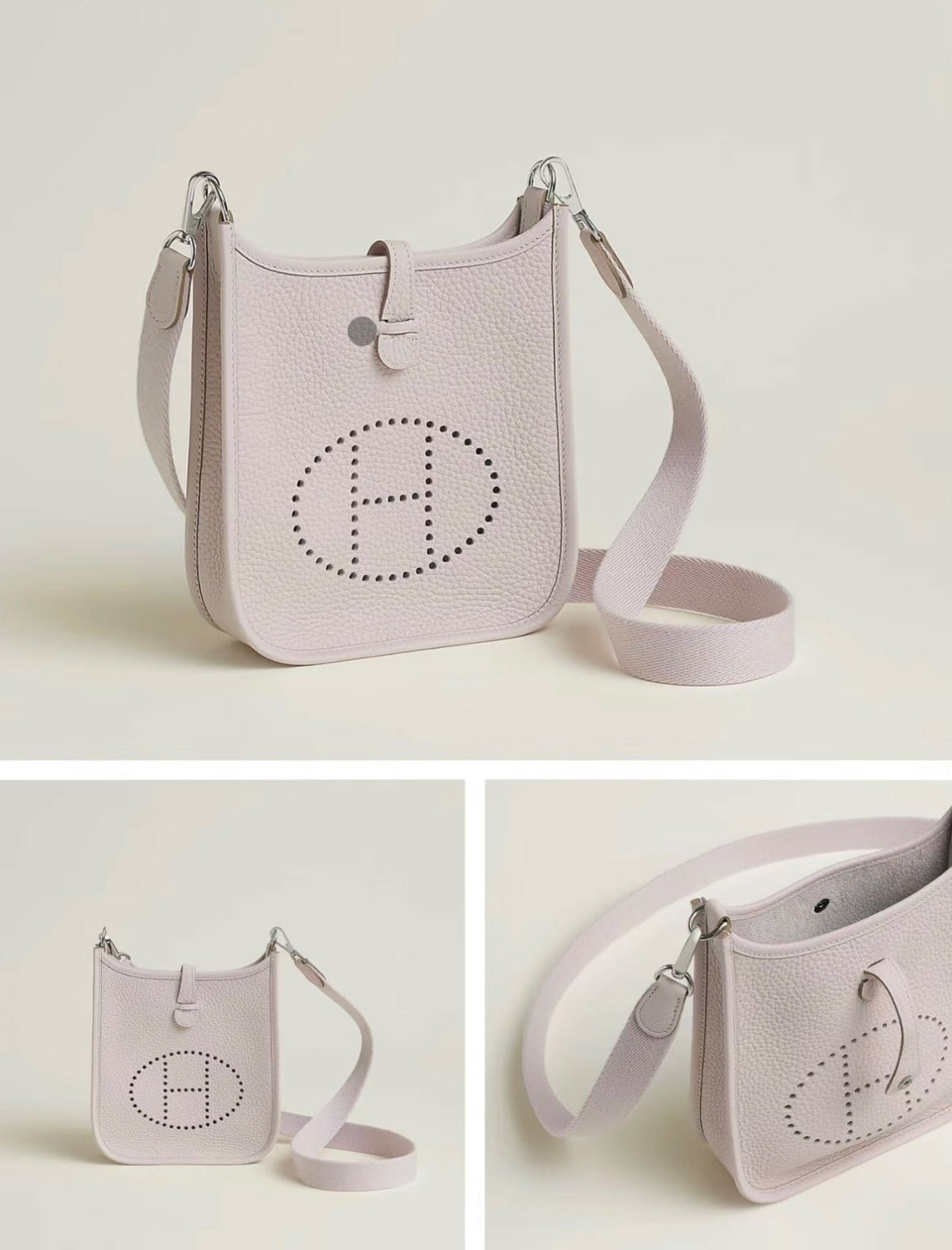 H Evelyne Clemence Leather Bag - Saadstore