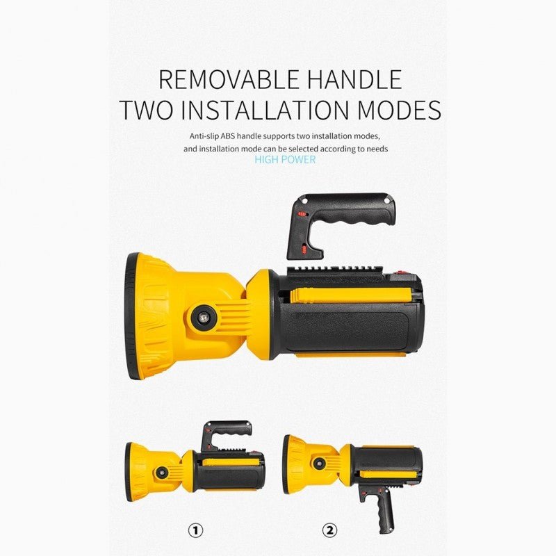 Multifunctional Searchlight, Powerful LED Chip, Adjustable Brightness, and Versatile Light Modes for Exceptional Visibility - Saadstore
