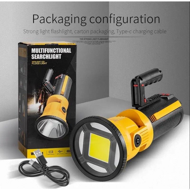 Multifunctional Searchlight, Powerful LED Chip, Adjustable Brightness, and Versatile Light Modes for Exceptional Visibility - Saadstore
