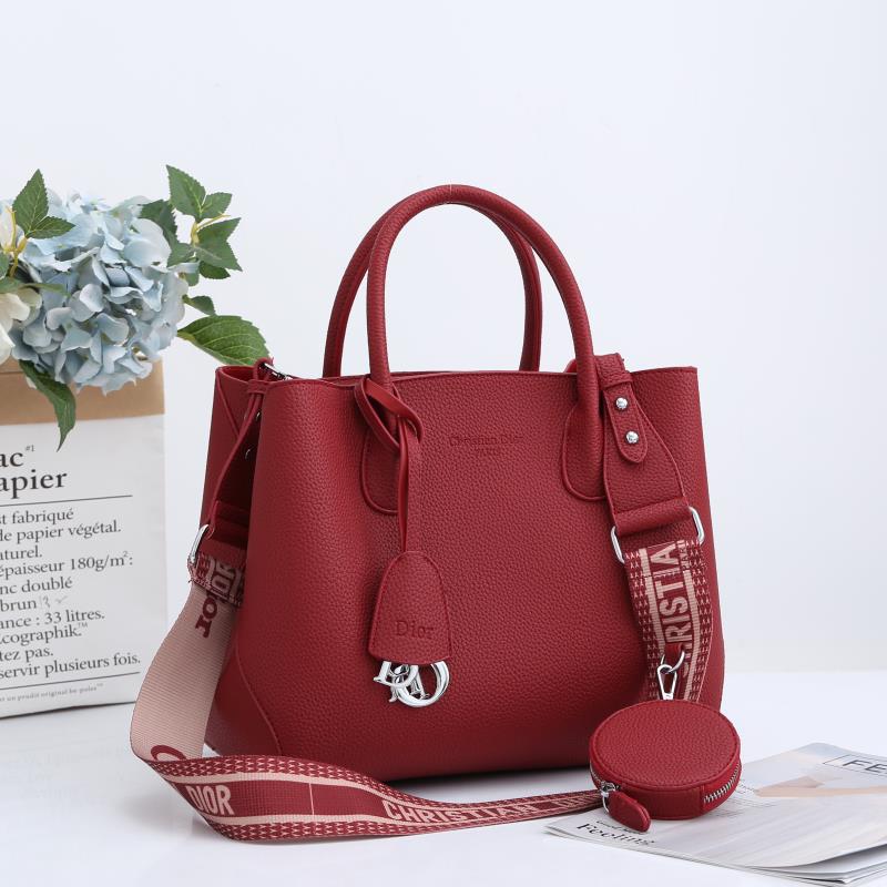 C.D Open Bar Leather Tote Bag - Saadstore