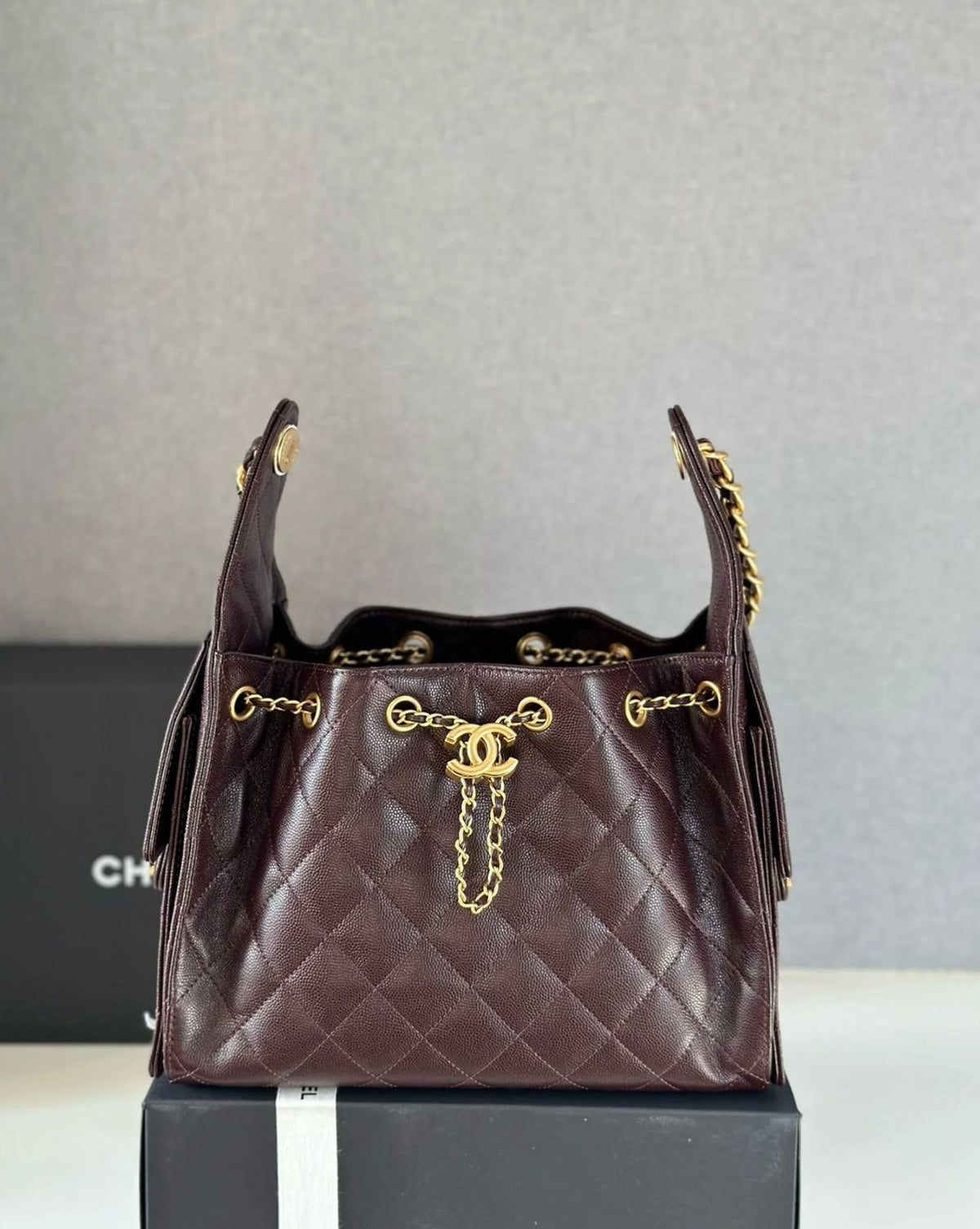 CH 25 Mini Leather Handbag 25cm - Saadstore