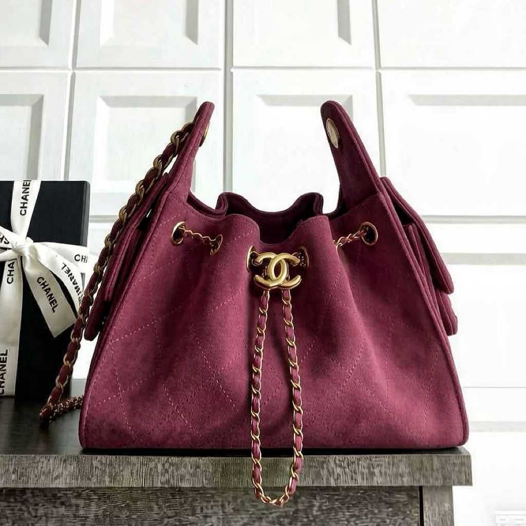 CH 25 Hobo Bag In Suede Leather - Saadstore