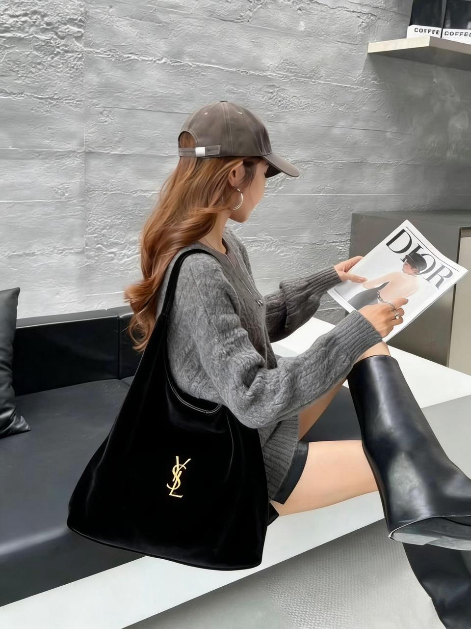 Bucket Bag In Suede Leather With Pouch By YSL - Saadstore