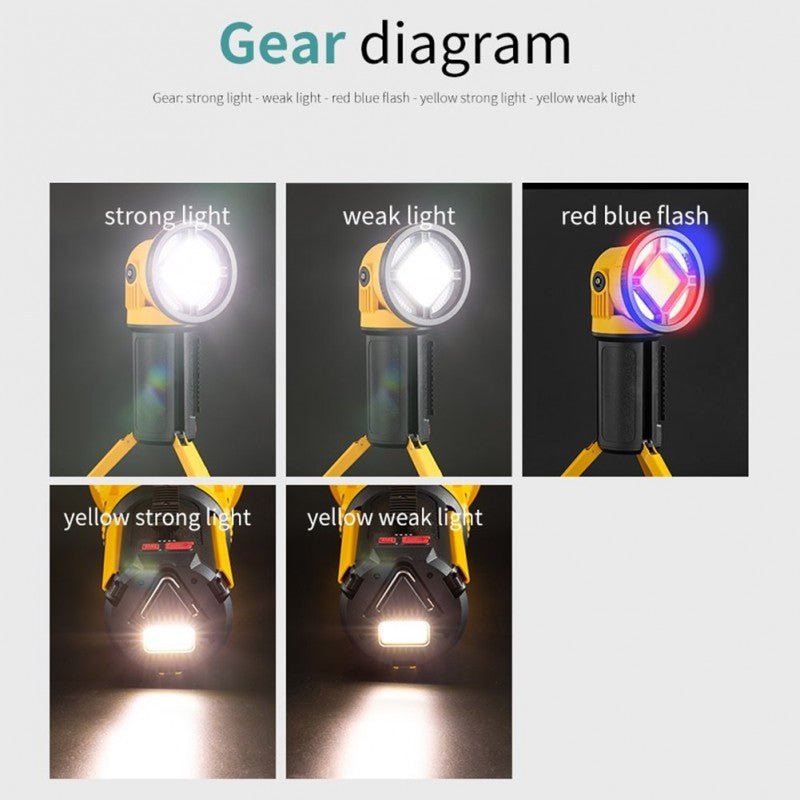 Multifunctional Searchlight, Powerful LED Chip, Adjustable Brightness, and Versatile Light Modes for Exceptional Visibility - Saadstore