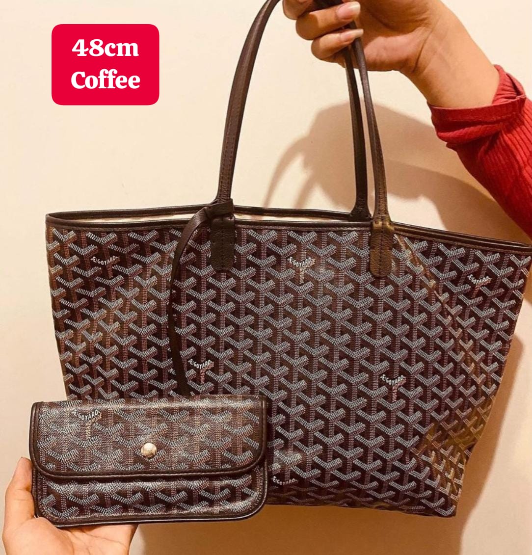 𝐆 Coated Canvas Tote bag - Saadstore