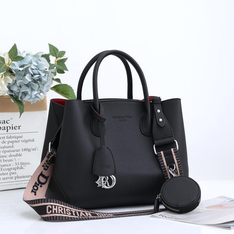 C.D Open Bar Leather Tote Bag - Saadstore