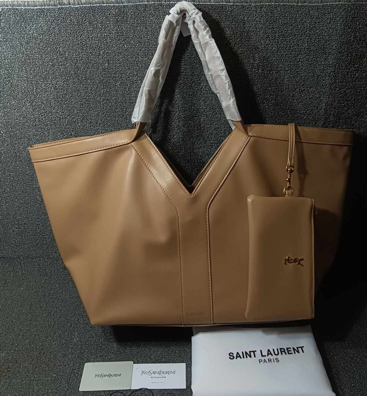 Y Tote Bag In Calf Leather By YSL - Saadstore
