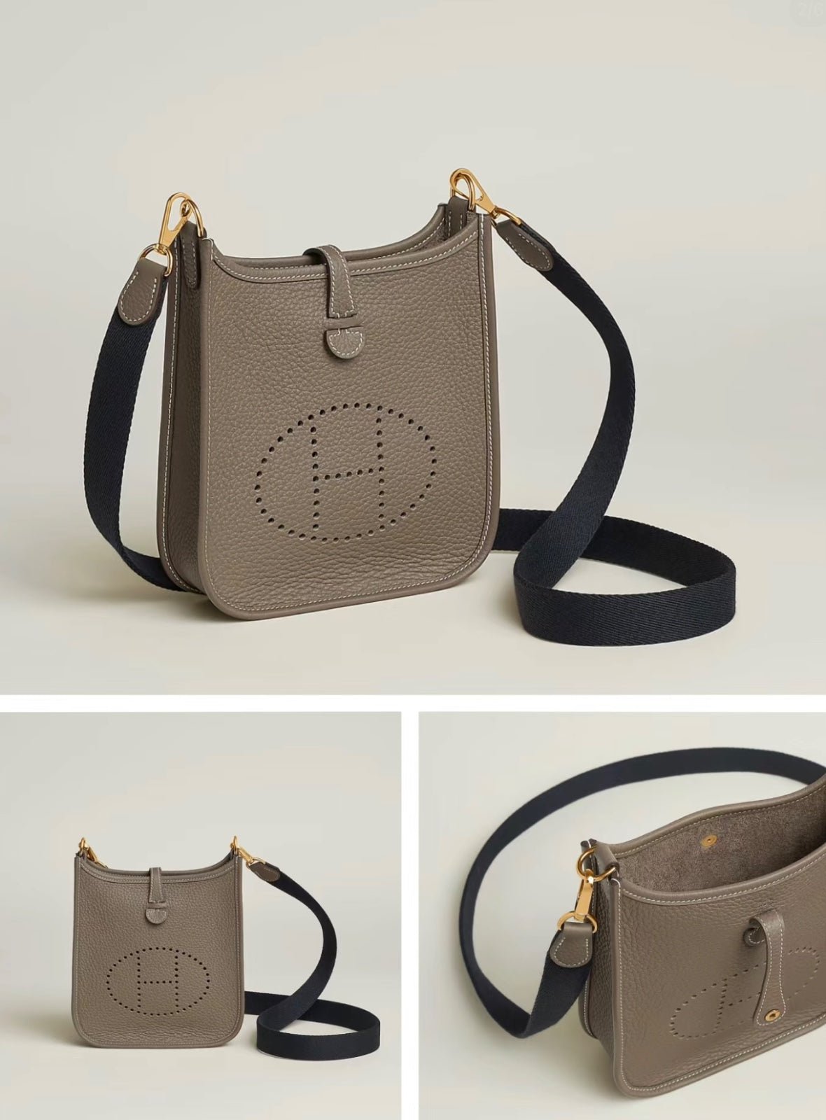 H Evelyne Clemence Leather Bag - Saadstore