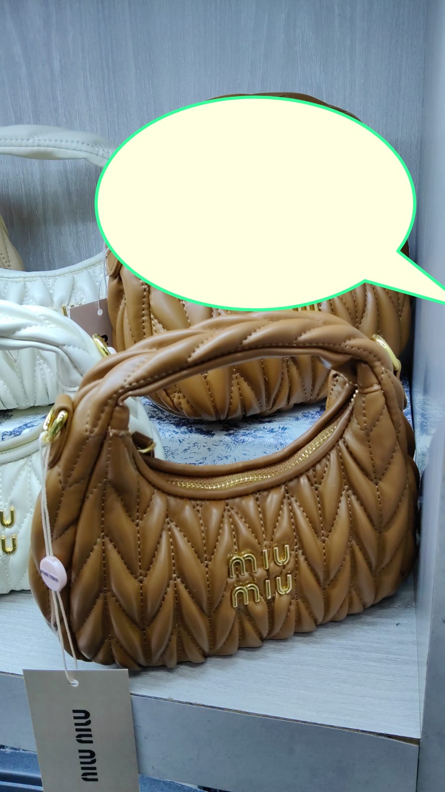 Miu Miu Wander Matelasse Nappa Leather Hobo Mini - bag - Saadstore