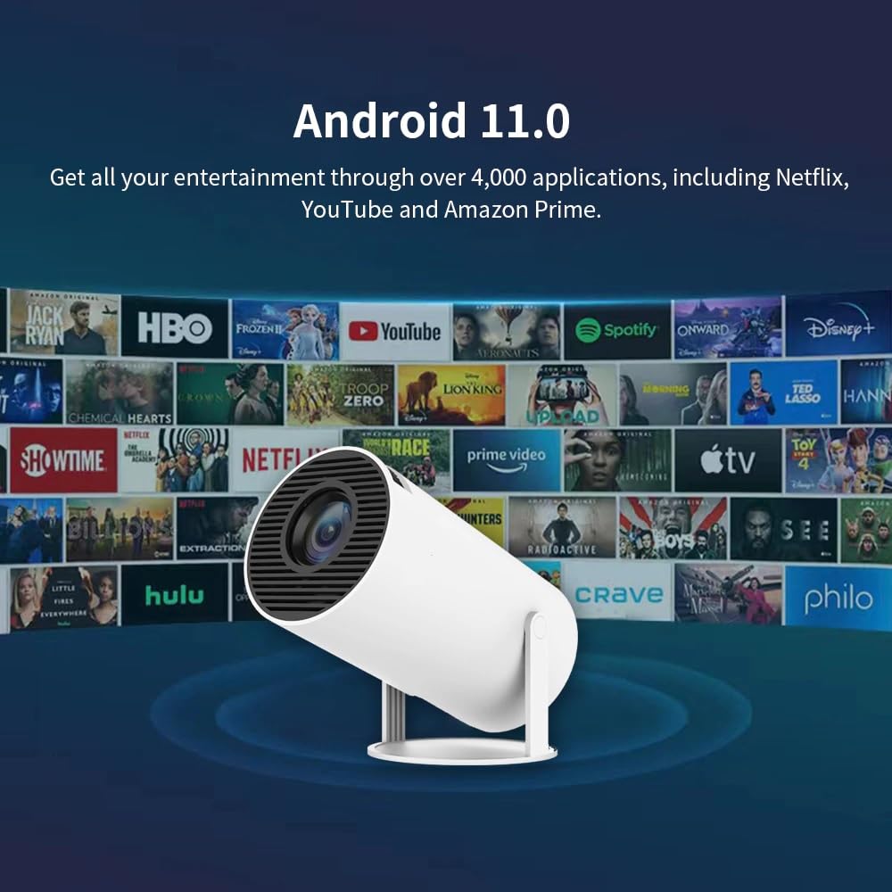 Portable Projector: Your Perfect Home, Office, and Outdoor Entertainment Companion! 6M Warranty - Saadstore