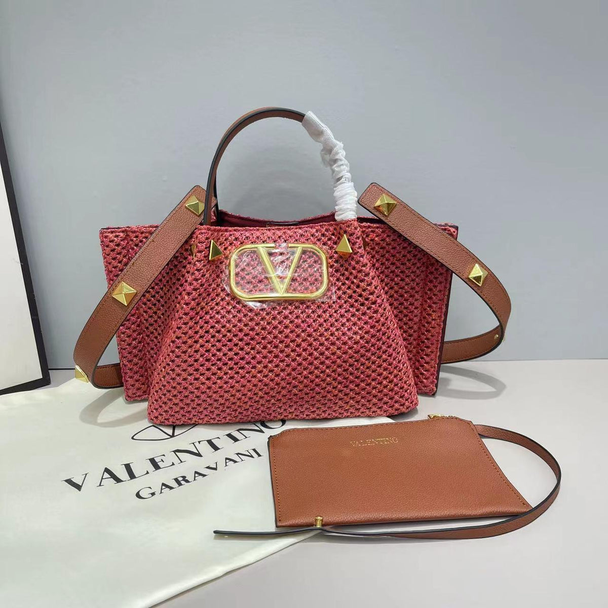 Valentino Women's Woven One Tote 38cm - Saadstore