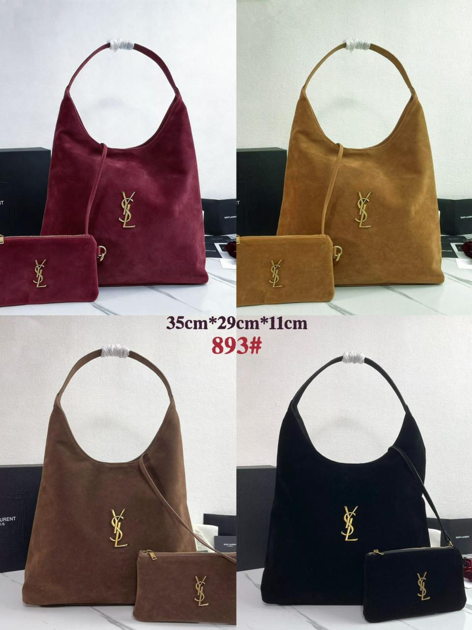 Bucket Bag In Suede Leather With Pouch By YSL - Saadstore
