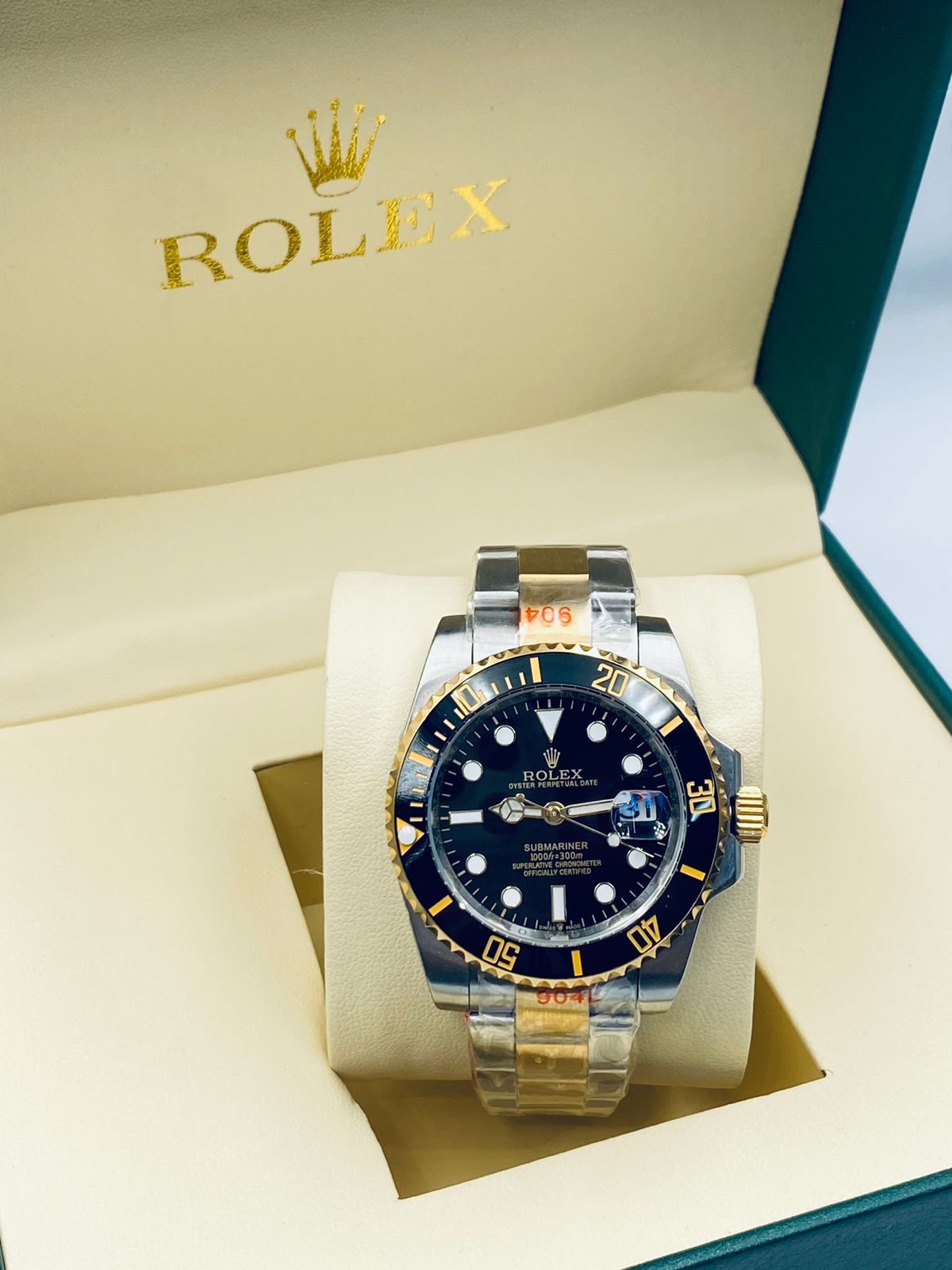 Automatic Submarine Two Tone Silver & Gold Watch 41mm - Saadstore