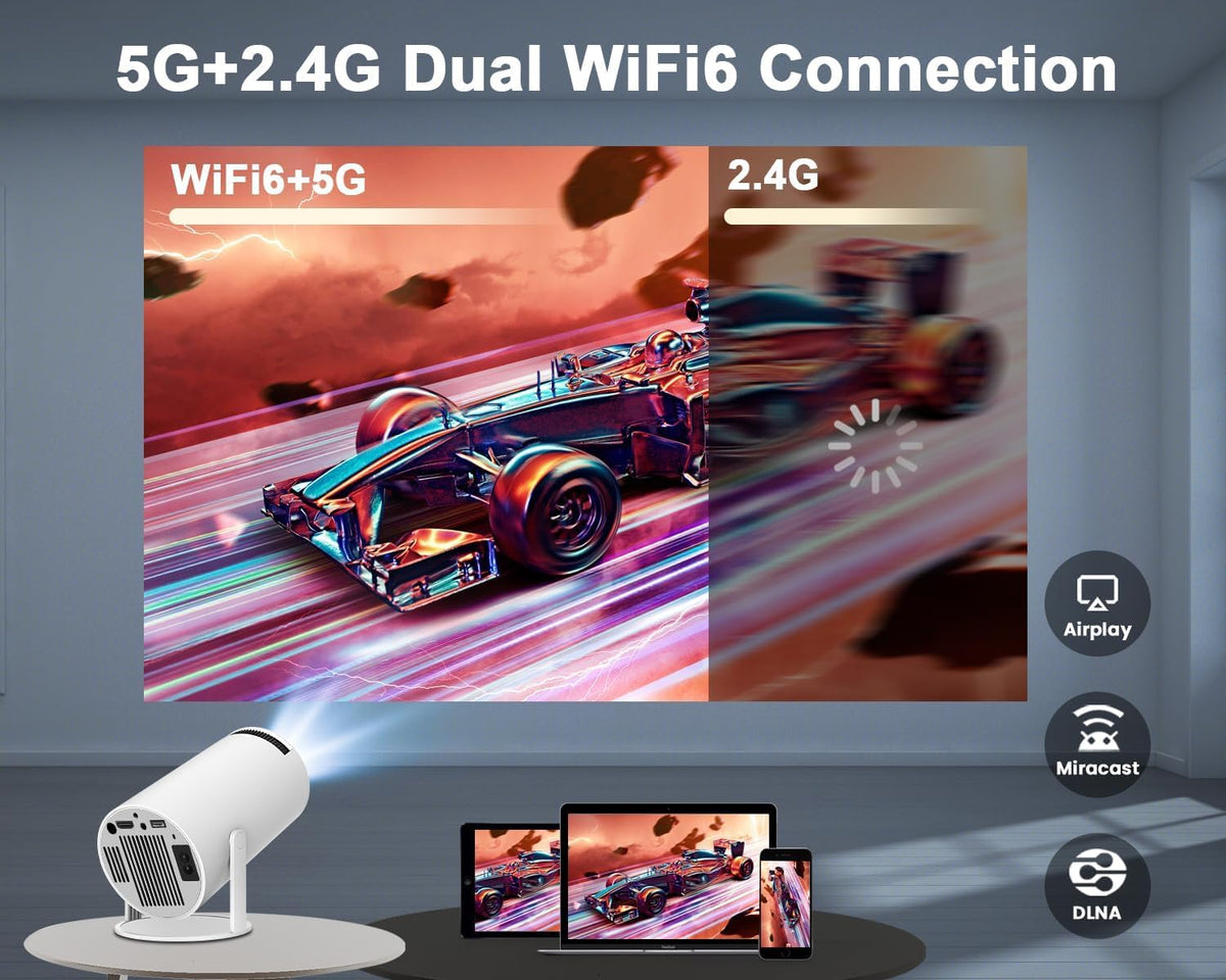 Portable Projector: Your Perfect Home, Office, and Outdoor Entertainment Companion! 6M Warranty - Saadstore