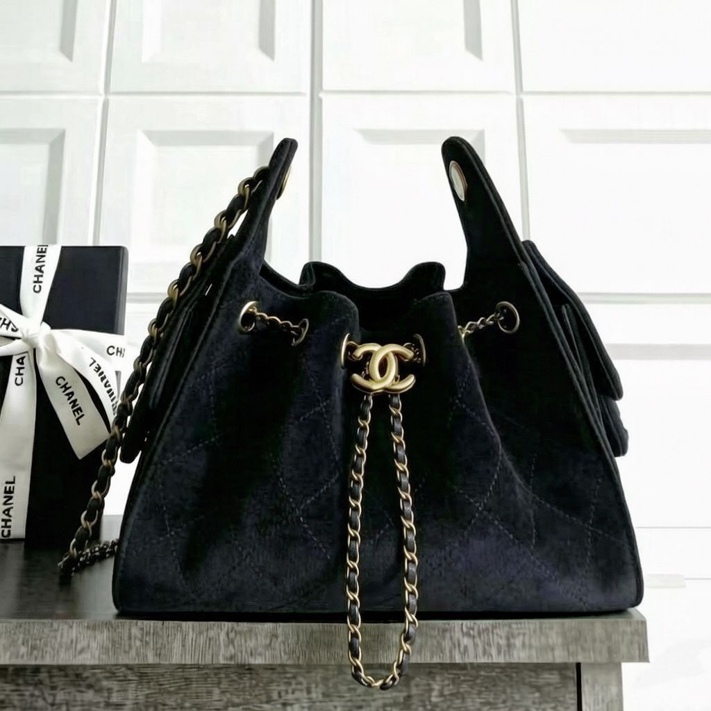 CH 25 Hobo Bag In Suede Leather - Saadstore