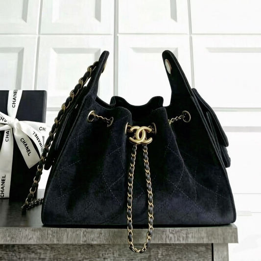 CH 25 Hobo Bag In Suede Leather - Saadstore