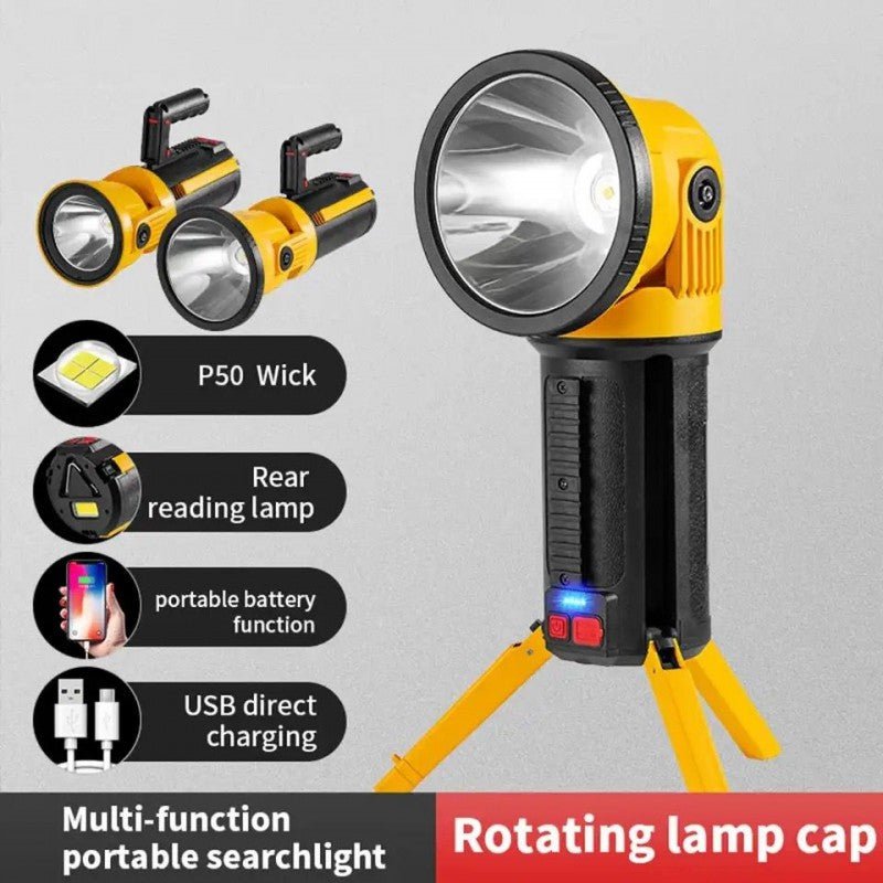 Multifunctional Searchlight, Powerful LED Chip, Adjustable Brightness, and Versatile Light Modes for Exceptional Visibility - Saadstore