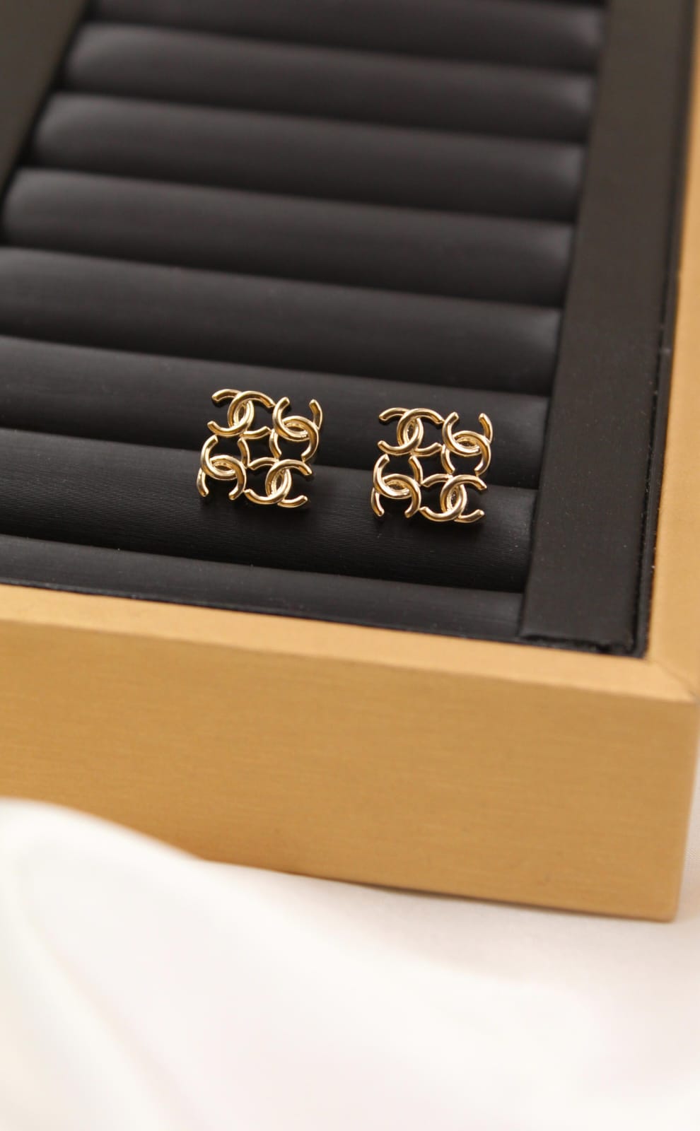 CH - CC Logo Stud Earrings - Saadstore