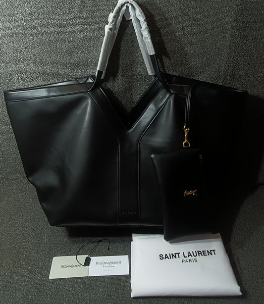Y Tote Bag In Calf Leather By YSL - Saadstore
