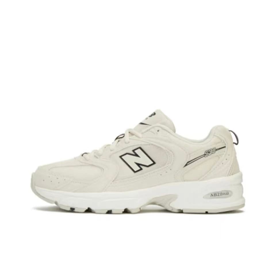 New Balance Ivory Mesh Low - top Running Sneakers - Saadstore