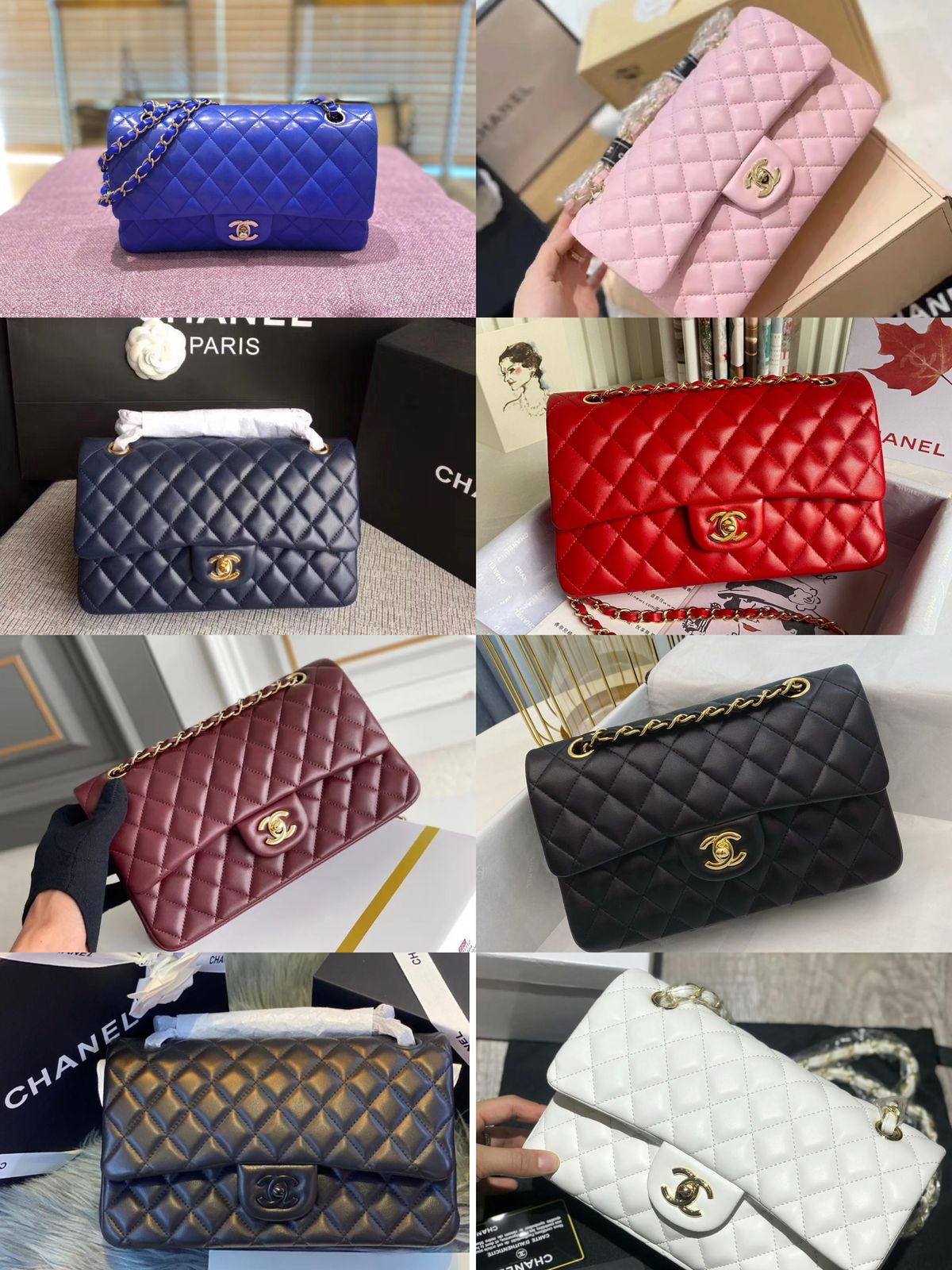 CH Quilted Jumbo Double Flap Bag