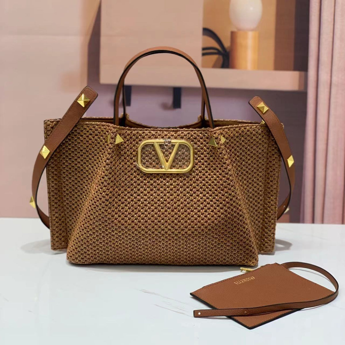 Valentino Women's Woven One Tote 38cm - Saadstore