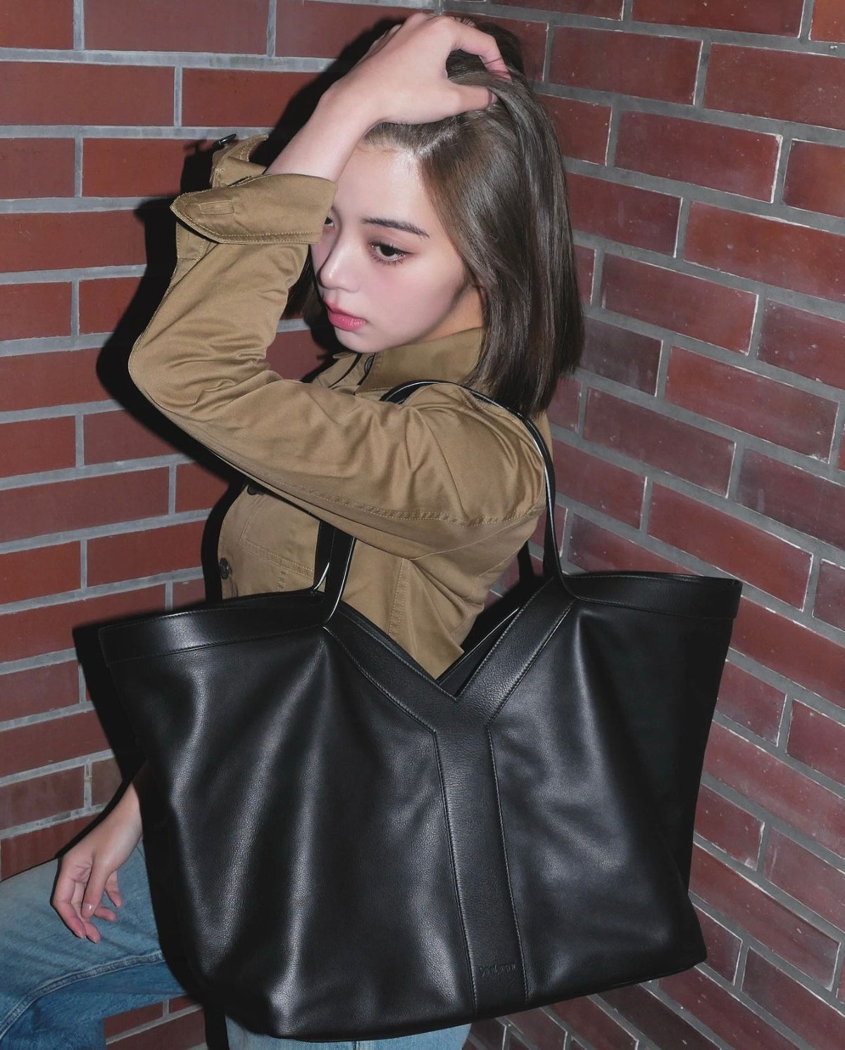 Y Tote Bag In Calf Leather By YSL - Saadstore