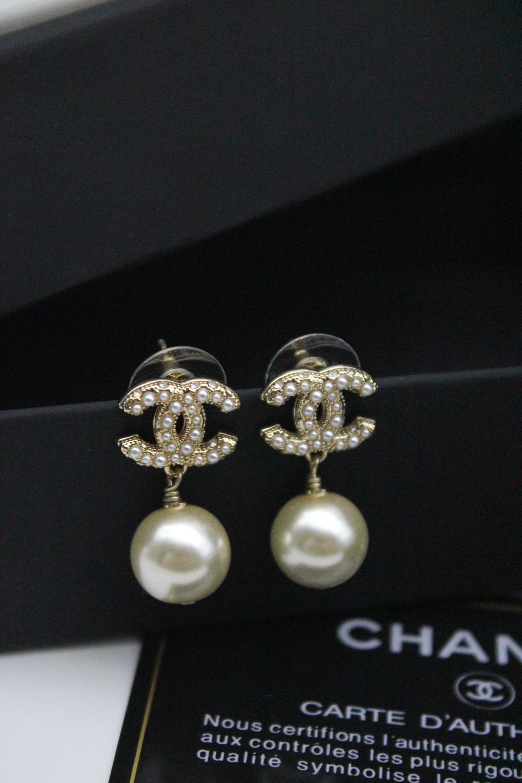 CH - CC Pearl Drop Earrings - Saadstore