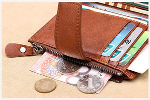 Men's Genuine Leather Wallet RFID Blocking Wallet