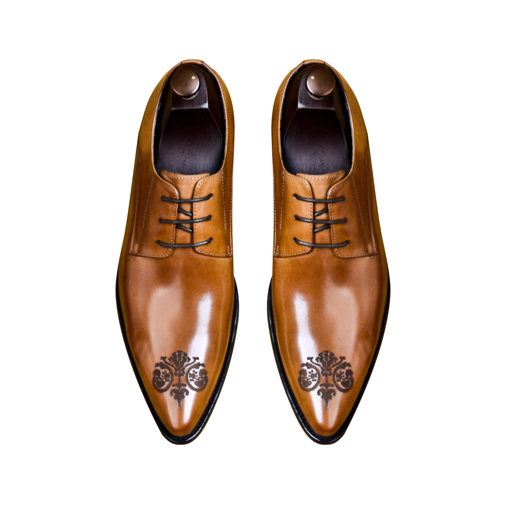 Italian Genuine Leather Formal Dress Man Derby Shoes