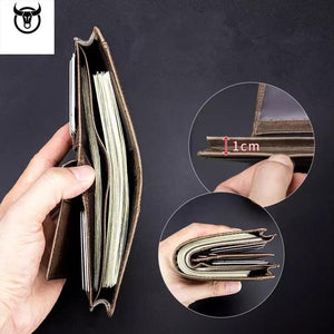 BULLCAPTAIN Men's Wallet Zipper Wallet