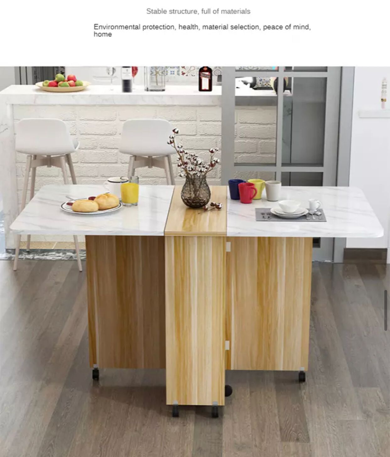Multifunctional Movable Folding Dining Table