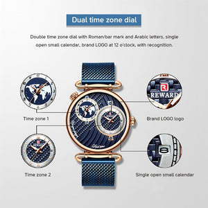 REWARD Luxury Watches Men's Quartz Watch Waterproof