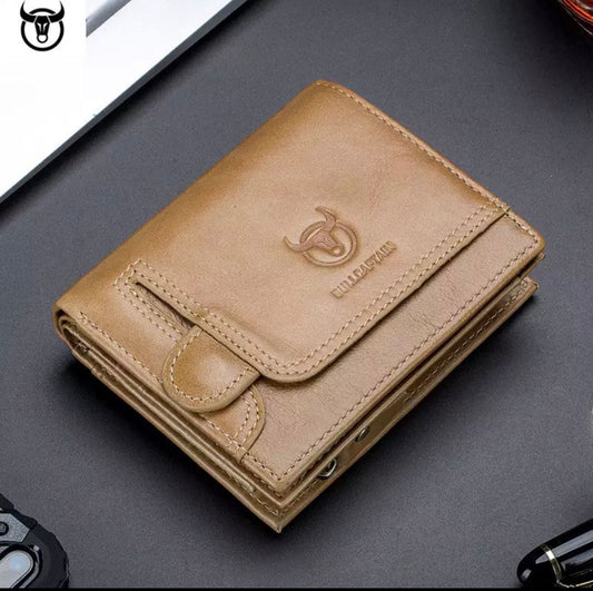 BULLCAPTAIN Men's Wallet Zipper Wallet
