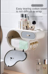 Wall Mount Toilet Roll Paper  Organizer