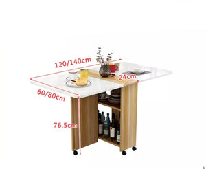 Multifunctional Movable Folding Dining Table